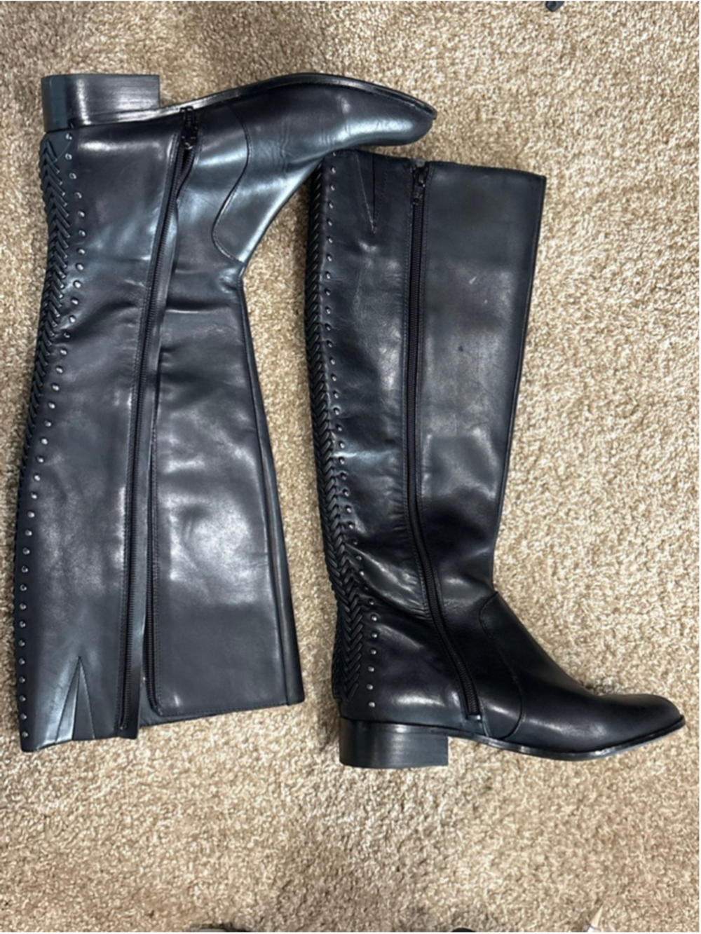Women's Antonio Melani Black Over the Knee Boots Size 8